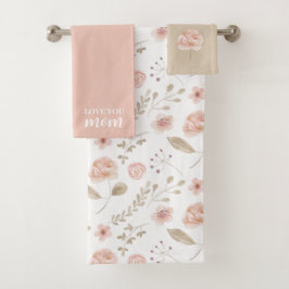 Van je Waterverf Floral Towel Bad Handdoek