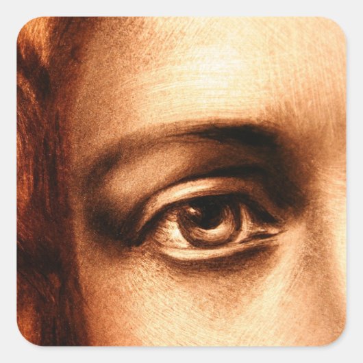 Van Jezus Christus houden Vierkante Sticker (Voorkant)