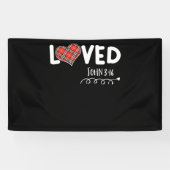 Van John 3:16 Red Pset Heart Christelijk Spandoek (Horizontaal)