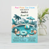 Van Jongen Leuk Tiener Volwassen Zwembad Party Zoe Kaart (Staand voorkant)