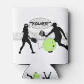 "Van jou!" Pickleball Doubles Blikjeskoeler (Achterkant)