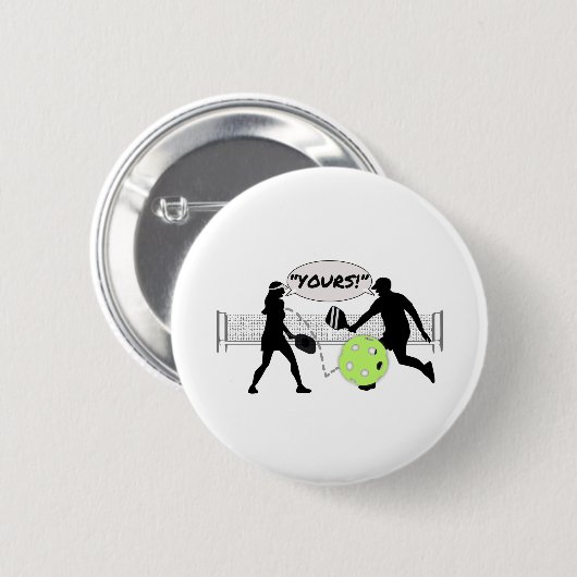 "Van jou!" Pickleball Doubles Ronde Button 5,7 Cm (Voorkant /achterkant)