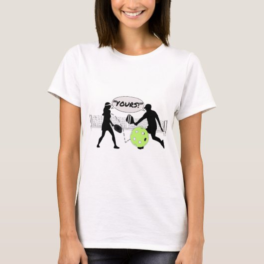 "Van jou!" Pickleball Doubles T-shirt (Voorkant)