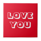 Van jou, rood wit, modern vet tegeltje (Voorkant)