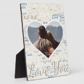 Van jou, Valentijnsdag Heart Custom Plaque Fotoplaat (Zijkant)