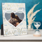 Van jou, Valentijnsdag Heart Custom Plaque Fotoplaat (Zijkant)