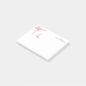 VAN JOUW NAAM | filigraan roze vlinders Post-it® Notes (Schuin)