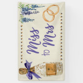 Van juffrouw naar mevrouw bruiloft bruidsfeest dec spandoek (Verticaal)