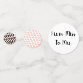 Van juffrouw tot mevrouw Black and White Bruidsdou Confetti (Voorkanten)