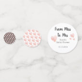 Van juffrouw tot mevrouw Black and White Bruidsdou Confetti (Achterkanten)