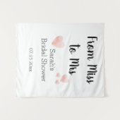 Van juffrouw tot mevrouw Black and White Bruilofts Wandkleed (Voorkant (horizontaal))