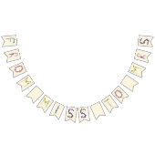 Van juffrouw tot mevrouw - boho bloem vlaggetjes (Alle)