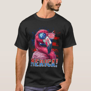 van juli Amerika Flamingo Amerikaanse vlag Kinder T-shirt