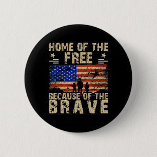 van juli Amerikaanse vlag - thuis van de gratis va Ronde Button 5,7 Cm