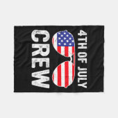 van juli bemanning bijpassende grappige familie ou fleece deken (Voorkant (Horizontaal))