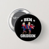 van juli Benjamin Franklin Griddy Ben Griddin 1 Ronde Button 5,7 Cm (Voorkant /achterkant)