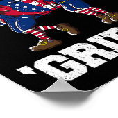 Van juli Benjamin Franklin Griddy Ben Griddin Poster (Hoek)