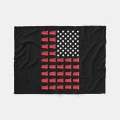 van juli bierpong American Flag College Party Fleece Deken (Voorkant (Horizontaal))