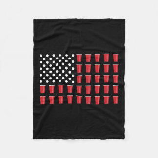 van juli bierpong American Flag College Party Fleece Deken