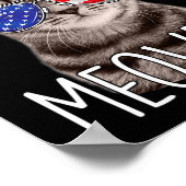 van juli dag van onafhankelijkheid meowrica kat poster (Hoek)