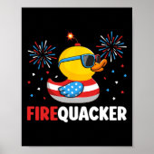 van juli eend firequacker patriottisch vierde van poster (Voorkant)