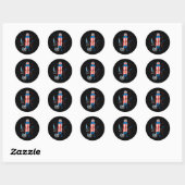 Van Juli Firecracker Verpleegster Grappig Amerika Ronde Sticker (Vel)