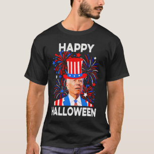 van juli gelukkig halloween grappig biden verward t-shirt