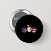van juli honkbal onafhankelijkheidsdag amerika Man Ronde Button 5,7 Cm (Voorkant /achterkant)