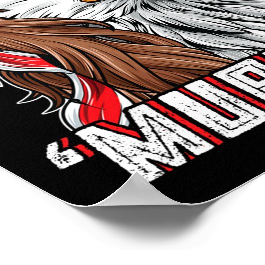 van juli kale adelaar Mullet Murica USA Amerika Poster (Hoek)