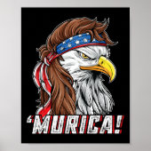 van juli kale adelaar Mullet Murica USA Amerika Poster (Voorkant)