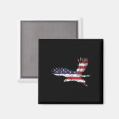 Van juli Kale Eagle US Flag Pocket America Mannen Magneet (Voorkant / Achterkant)