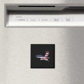 Van juli Kale Eagle US Flag Pocket America Mannen Magneet (Insitu (Vaatwasser))