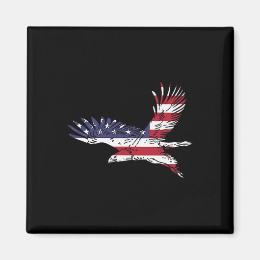 Van juli Kale Eagle US Flag Pocket America Mannen Magneet (Voorkant)