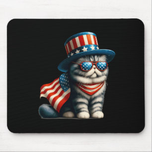 Van juli Kat Amerikaanse vlag Kat Lover Meowica In Muismat