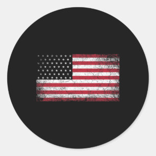 Van juli kerstcadeau Amerikaanse vlag graaf Ronde Sticker