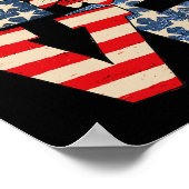 Van Juli Liefde Zonnebloem Patriottische Amerikaan Poster (Hoek)