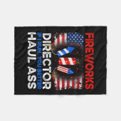 van juli Mannen Fireworks Director als ik je run F Fleece Deken (Voorkant (Horizontaal))