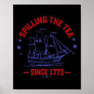 van juli morsen van de thee sinds 1773 geschiedeni poster