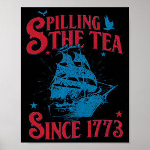 van juli morsen van de thee sinds 1773 geschiedeni poster