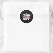 van juli neef bemanning patriottische Amerikaanse Ronde Sticker (Tas)