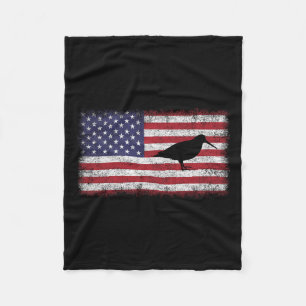 Van juli Patriottische Amerikaanse Woodcock Vogell Fleece Deken