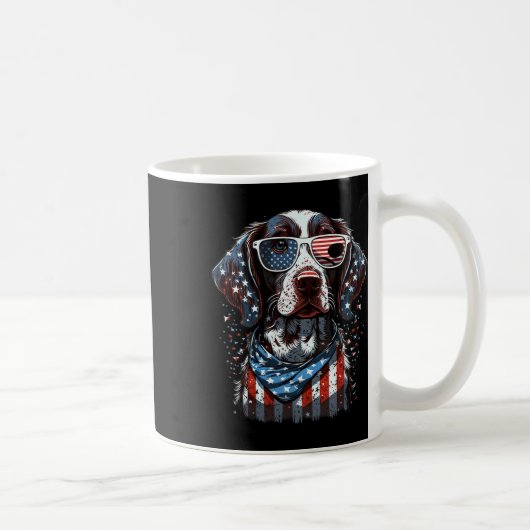 van juli patriottische duitse kortharige pointer h koffiemok (Rechts)