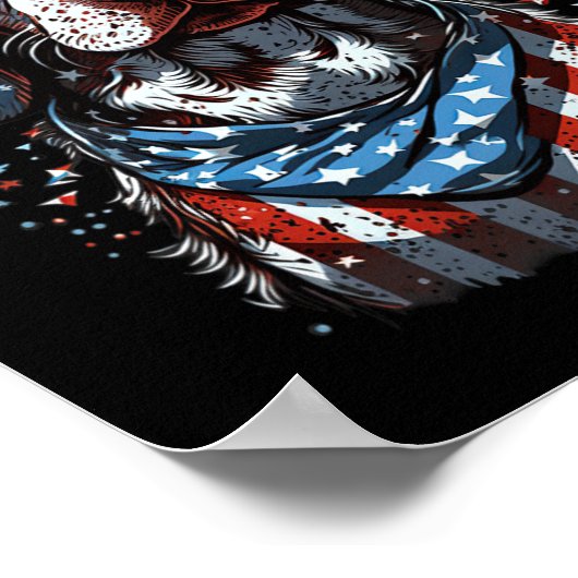 van juli patriottische duitse kortharige pointer h poster (Hoek)