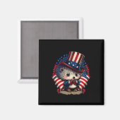 van juli Patriottische egel Amerikaanse vlag Magneet (Voorkant / Achterkant)