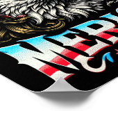 van juli patriottische grappige arend juli 4 USA A Poster (Hoek)