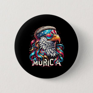 van juli patriottische grappige arend juli 4th USA Ronde Button 5,7 Cm