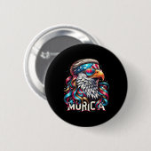 van juli patriottische grappige arend juli 4th USA Ronde Button 5,7 Cm (Voorkant /achterkant)