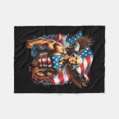 van juli patriottische grappige George Washington Fleece Deken (Voorkant (Horizontaal))