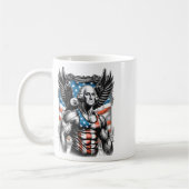 van juli patriottische grappige George Washington  Koffiemok (Links)