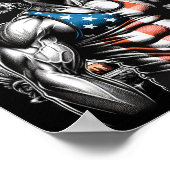 van juli patriottische grappige George Washington  Poster (Hoek)